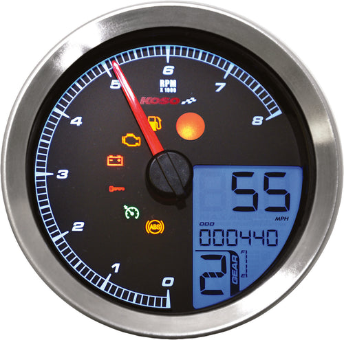 Koso LCD Color Change Speedo and Tachometer - / Tach SIL Bezel LCD Color Change…