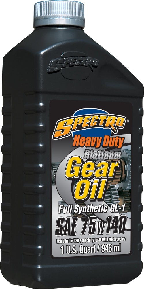 Spectro Platinum Gear Oil Heavy Duty Full Syn Oil - HD Gear OIL 75w140 1qt