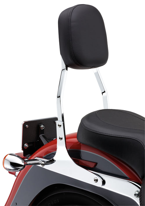 Cobra Round Sissy Bar - BLK Flstf 2007-2017 Fxst/S/B 2006-2010