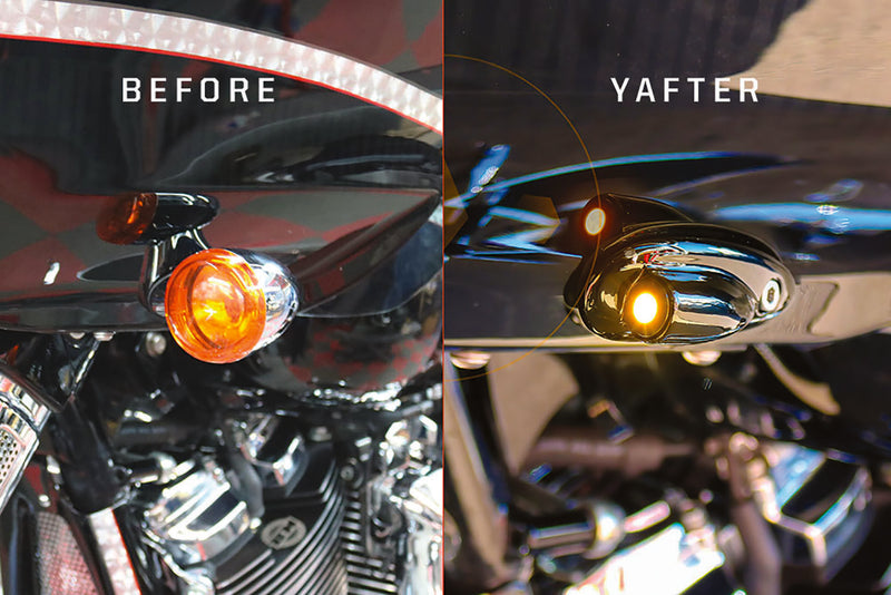 Baggernation FLTR Lightning Bullets - Bullet KIT Chrome Running Light Fltr