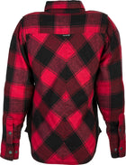Highway 21 Women's Rogue Flannel Red/Black SM - Armored Riding Shirt for Harley & Indian V-Twin