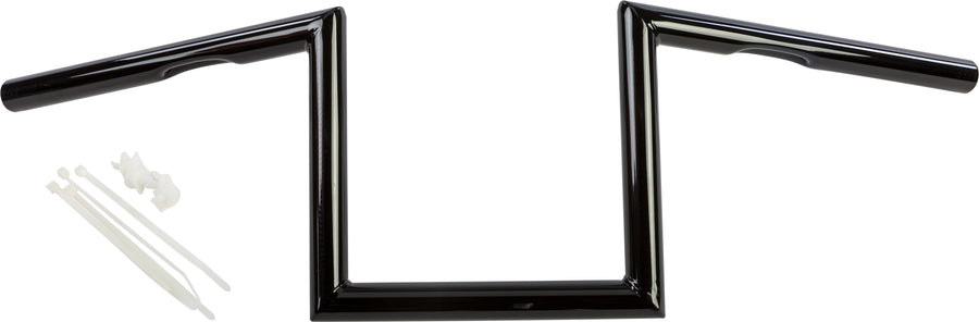 Harddrive Traditional Z Handlebars - 1" Z-BAR Dimpled 8" Gloss Black