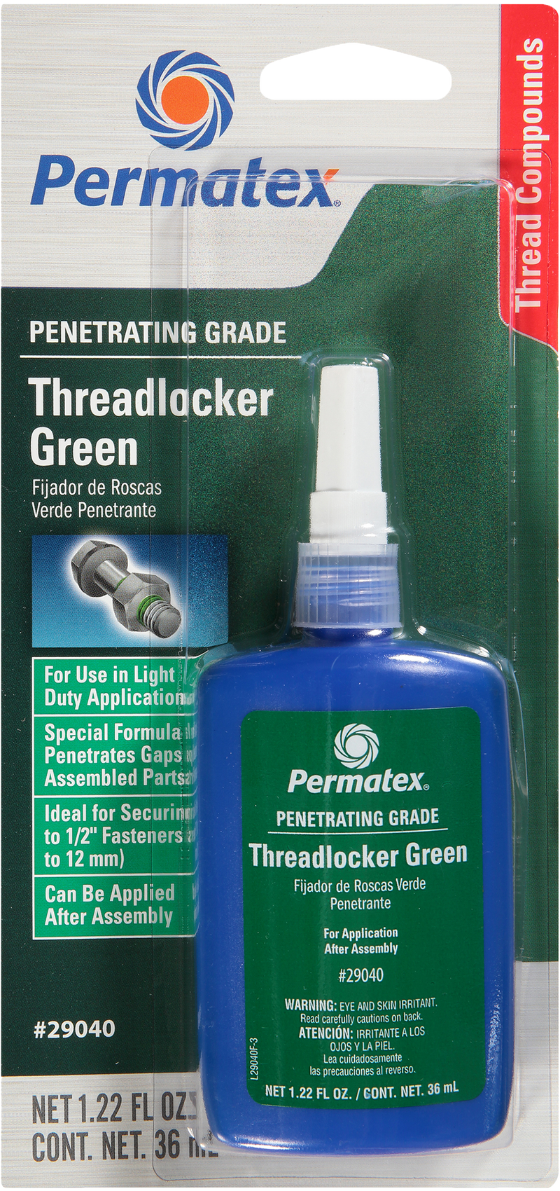 Permatex Penetrating Threadlocker - Grade Threadlocker Green 36 ML