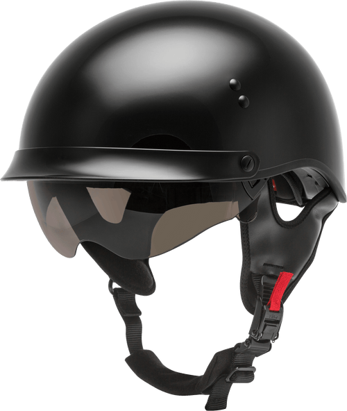 GMAX HH-65 Full Dressed Helmet - Half Helmet Full Dressed Black 2x