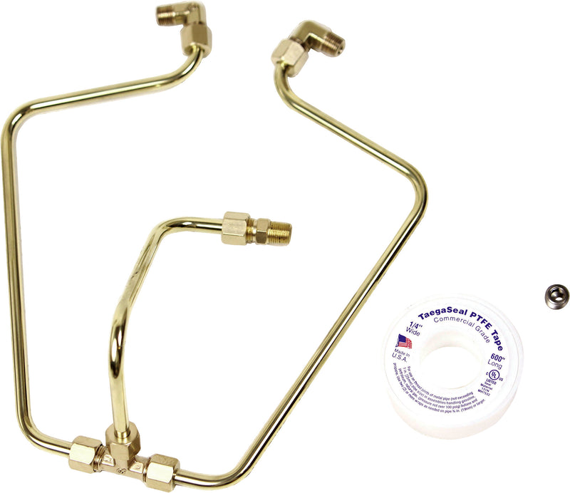 Old Stf Brass Rocker Box Oil Line - Split OIL Line