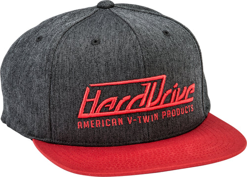 Harddrive Embroidered Hat - Black/RED