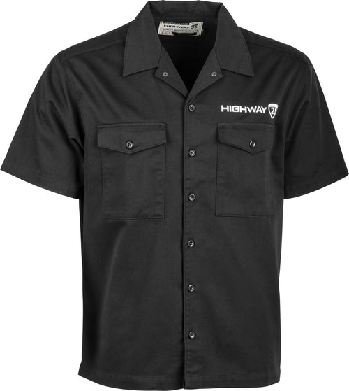 Highway 21 Halliwell Black Small Work Shirt - Harley & Indian V-Twin