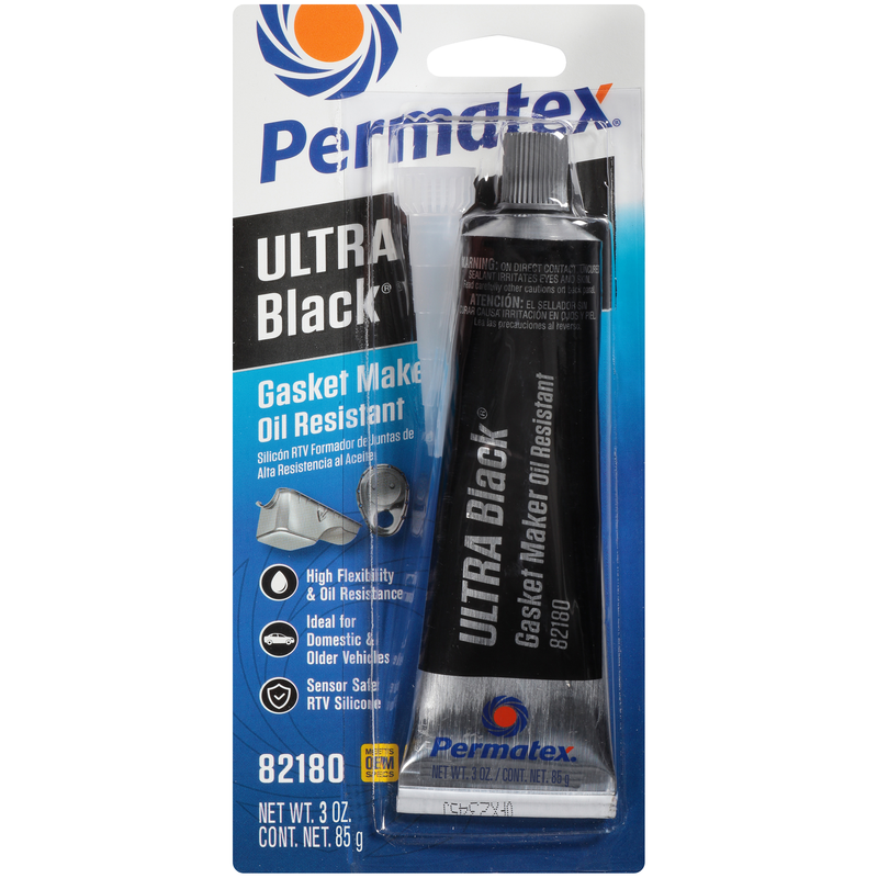 Permatex Ultra Black Hi-Temp RTV Silicone - Gasket Maker 3oz