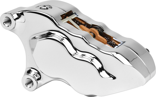 Hawg Halters Inc 4 Piston Caliper Kit - Front Caliper L/H Chrome W/ 11.8