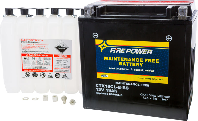 Fire Power Maintenance Free Sealed Battery - Ctx16cl-B-BS Maintenance Free