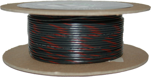 NAMZ Custom Cycle 100-Foot OEM Color Wire Spools - (black/RED Stripe)