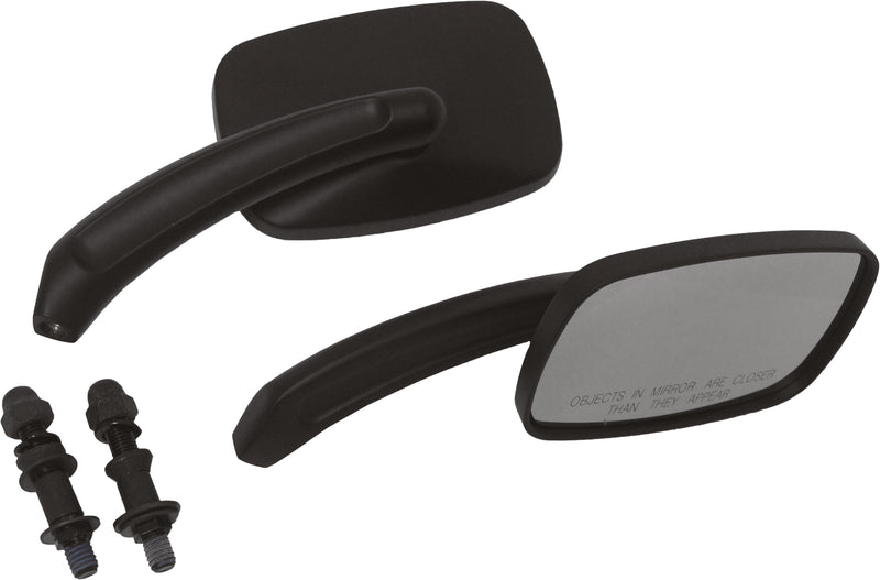 Harddrive Rectangle Custom Die Cast Mirror - Black