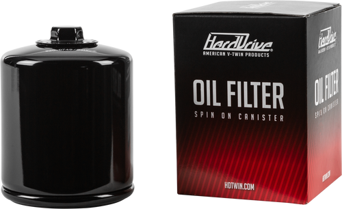 Harddrive HD Oil Filters - Filter EVO BLK W/NUT 170bn OE 63805-80a