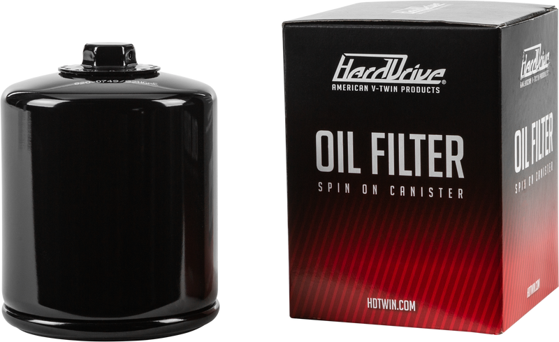 Harddrive HD Oil Filters - Filter EVO BLK W/NUT 170bn OE 63805-80a