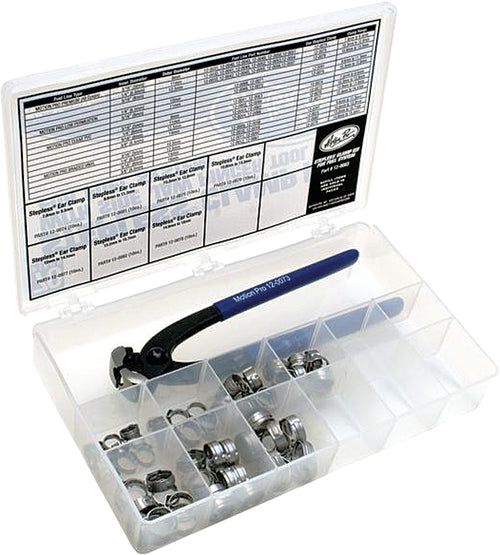 Motion Pro Steel O-Clip Kit with Pincer Tool 80-Piece - Carbureted V-Twin Fuel Line