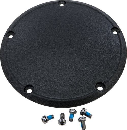 Harddrive Derby Cover - Wrinkle BLK BIG Twin 1999-2016
