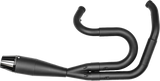 Sawicki Shorty 2-into-1 Exhaust - Big Inch Black - Harley & Indian V-Twin