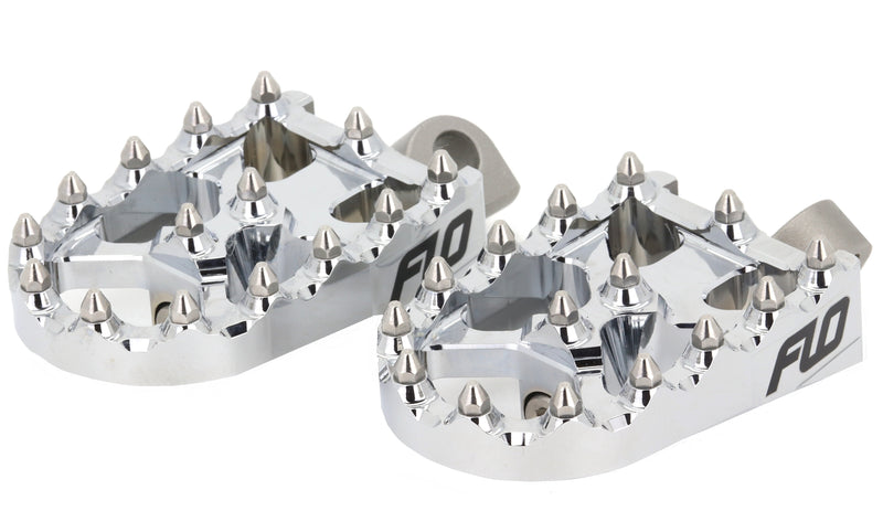 Flo Motorsports Moto Style Footpeg Set - Chrome 2