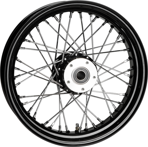 Harddrive Front Spoke Wheels - 40-SPK DD Black 16x3.5 FLT-HUB 1