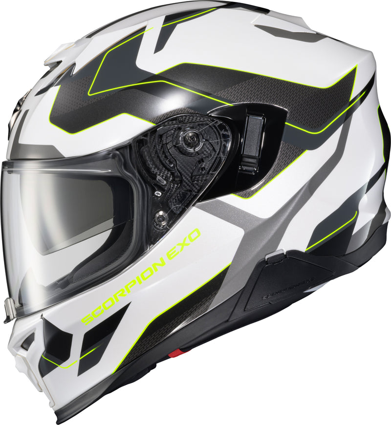 Scorpion EXO EXO-T520 Full-Face Helmet - Full Face Helmet Zuse White/HI-VIZ XL