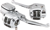 Bikers Choice 96-06 Big Twin 96-03XL With 11/16 Bore Master Cylinder Chrome Handlebar Control Kit