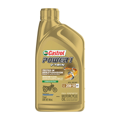 Castrol Power RS V-Twin 4T oil - 1 V-Twin Synthetic OIL 4t 20w50 1qt