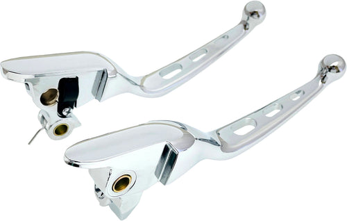 Harddrive Custom Levers - 3-Hole Lever SET Chrome FLT 2021-2025 CBL Clutch