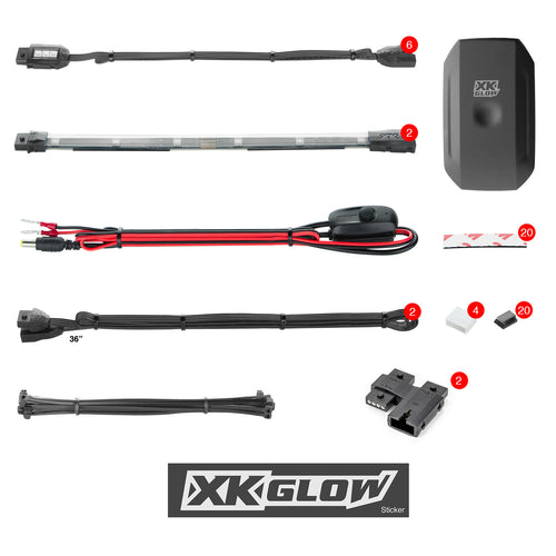 Xk Glow Chrome LED Accent Light Kit - APP KIT 8pc