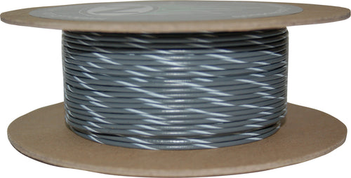 NAMZ Custom Cycle 100-Foot OEM Color Wire Spools - #18-Gauge Grey/White Stripe…