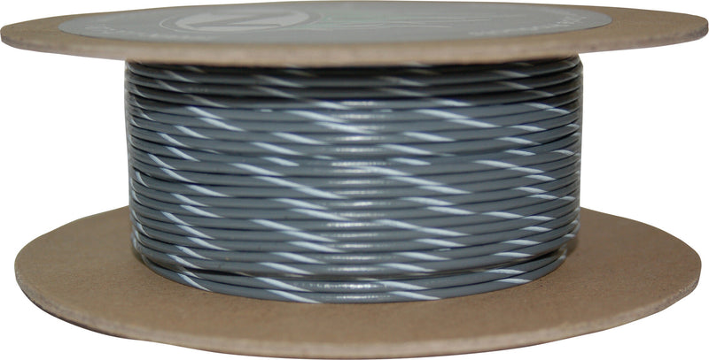 NAMZ Custom Cycle 100-Foot OEM Color Wire Spools - #18-Gauge Grey/White Stripe…