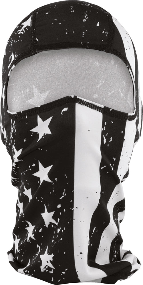 Zan Polyester Balaclava - Black White Flag