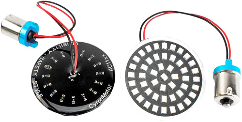 Cyron 2" 1156 Red LED Turn Signal Inserts - Harley-Davidson
