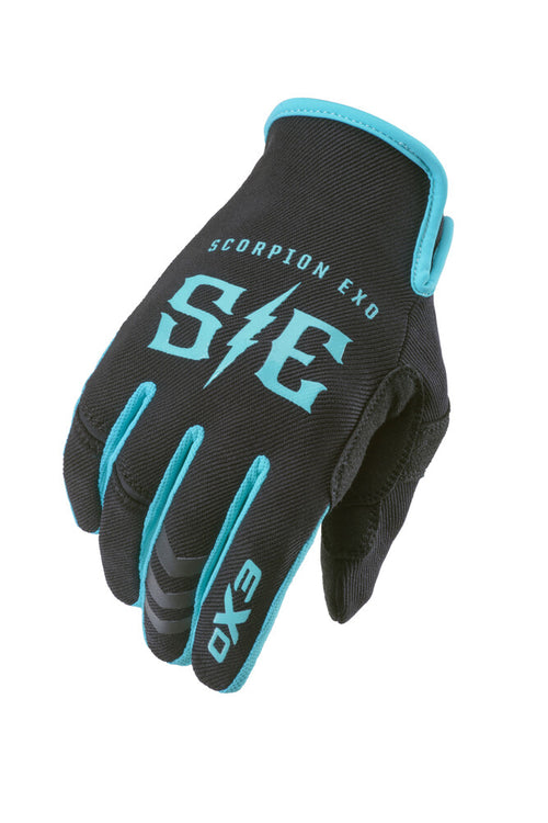 Scorpion EXO Air-Stretch Charge Black/Teal XL Gloves - Harley & Indian V-Twin