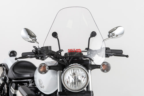 Slipstreamer S-06 Spitfire Windshield Clear W/Chrome Hardware - Harley & Indian V-Twin