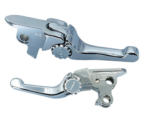 PSR Anthem Shorty Lever Set - Chrome FLT 2021-2024 Cable Clutch