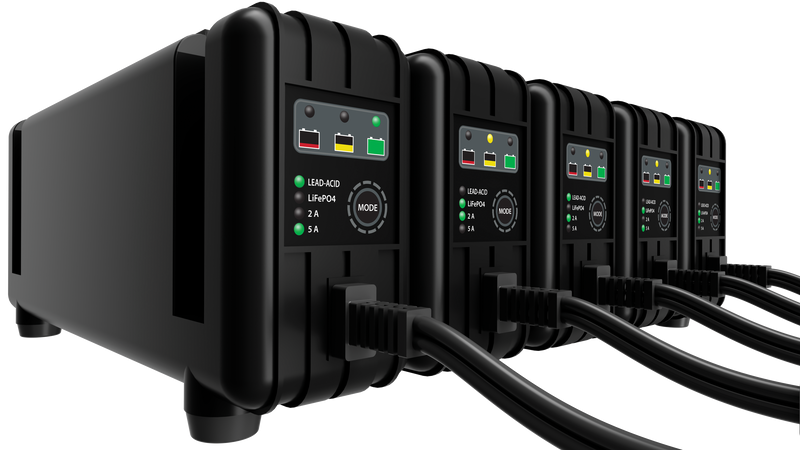 Fire Power 5 Bank Battery Charger 12V 5A - 2a/5a