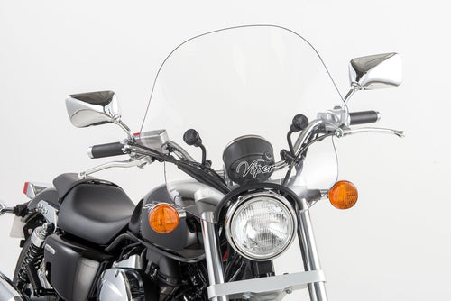 Slipstreamer S-10 Viper Clear Windshield with Black Hardware - Harley & Indian V-Twin