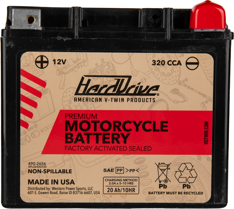 Harddrive Premium Factory Activated Battery - Gyz20h / Ytx20h CCA 320