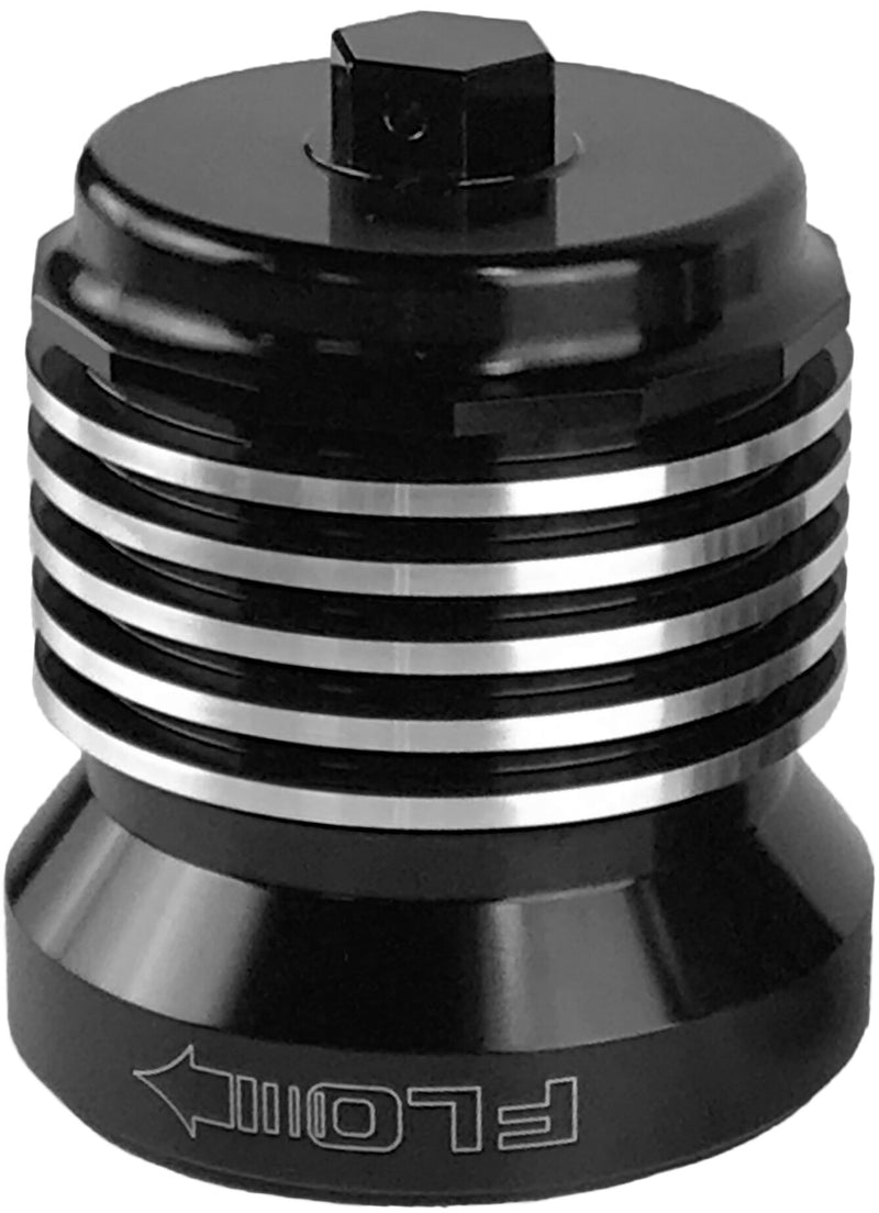 Pcracing Flo Stainless Steel Oil Filter - Reusuable OIL Filter Black/Polished F…