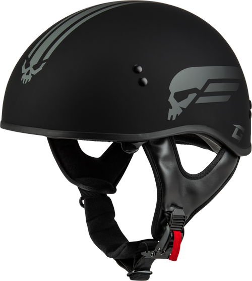 GMAX HH-65 Retribution Helmet - Matte Black/Silver LG