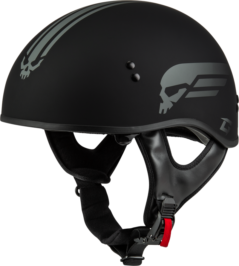 GMAX HH-65 Retribution Helmet - Matte Black/Silver XS