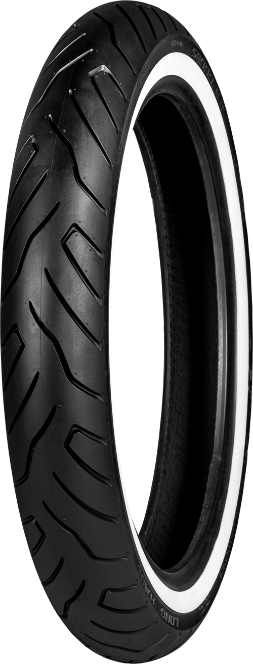Shinko SR 999 Long Haul White Wall Tire - FRT W/W 130/60b19 Reinf. 67h TL