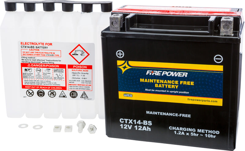 Fire Power Maintenance Free Sealed Battery - Ctx14-BS Maintenance Free