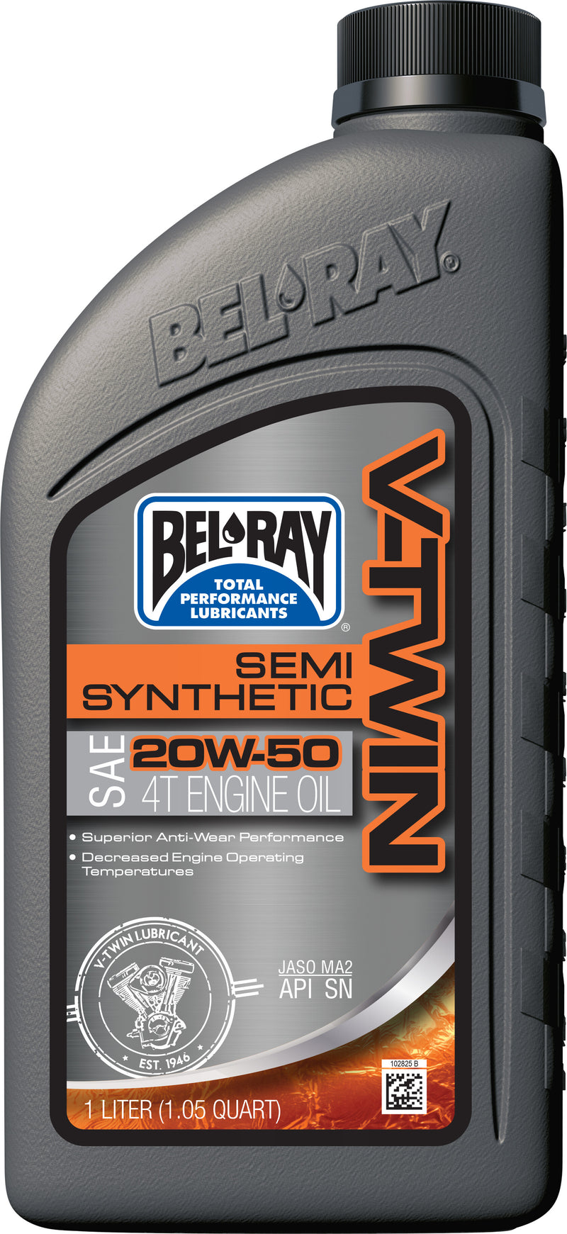 Bel-Ray V-Twin Semi-Synthetic Engine Oil - Semi-SYN OIL 20w50 1l (12/Case Sold…