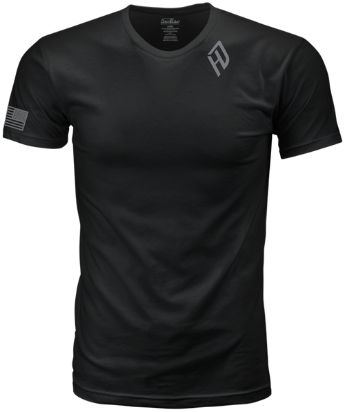 Harddrive Shield Tee - Black/White 2x