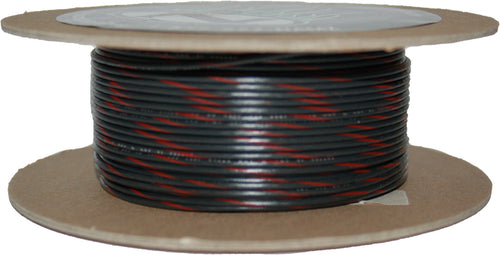 NAMZ Custom Cycle 100-Foot OEM Color Wire Spools - #18-Gauge Black/RED Stripe 1…