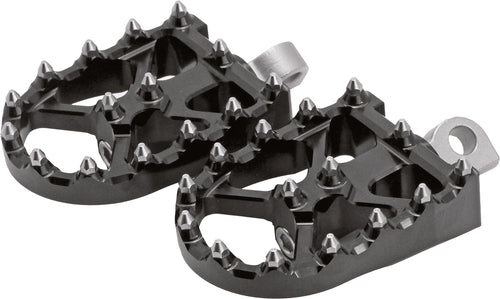 Flo Motorsports BMX Style Footpegs - Foot Pegs Black