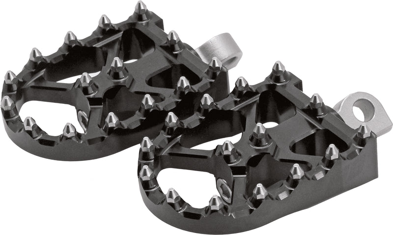 Flo Motorsports BMX Style Footpegs - Foot Pegs Black