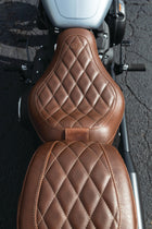 Mustang Motorcycle Solo with Driver Backrest Diamond — 2018-2021 Harley-Davidson