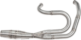 Sawicki Shorty Cannon 2-into-1 Exhaust - Big Inch Brushed Stainless Steel - Harley Dyna